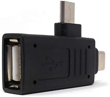 SYSTEM-S 2 in 1 USB Micro and USB Type-C (USB 3.1 / USB-C) OTG Adapter for Smartphone / M
