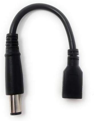 SYSTEM-S DC 20 V Kabel 7,5 cm 7,4 x 5,0 mm Buchse zu 4,5 x 3,0 mm Stecker Schwarz