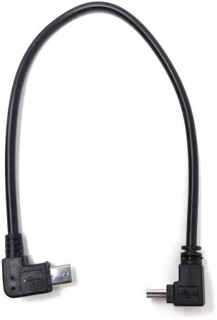SYSTEM-S USB 2.0 Kabel 22 cm Mini B Stecker zu Micro B Stecker Winkel Schwarz