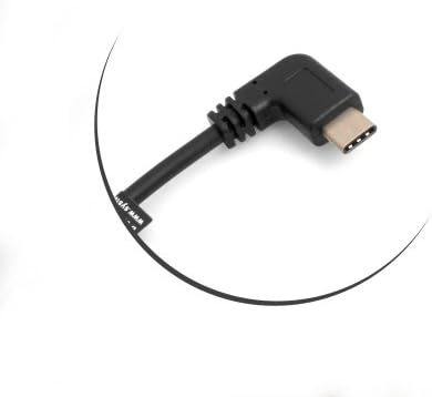 SYSTEM-S USB 3.1 Type C 90° to 2.0 Type A 90° angle cable 27 cm
