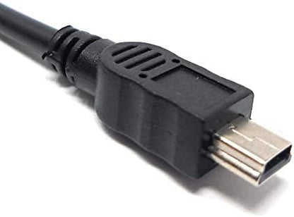 SYSTEM-S USB 2.0 Kabel 8 cm Mini B Stecker zu Micro Buchse in Schwarz