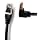SYSTEM-S LAN cable 0.5 m RJ45 connector Ethernet cable network cable angle in black
