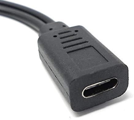 SYSTEM-S USB 3.1 Y cable 25 cm Type C female to Type C and 2.0 Micro B male