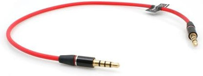 System-S 4-pole 3.5 mm jack to jack audio stereo AUX headset cable extension 25 cm