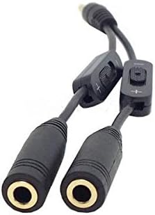 System-S Y Kabel Stereo Kopfhörer 3,5mm Klinkenstecker zu 2 x 3,5 mm Klinken Buchse mit separater Lautstärkenregelung