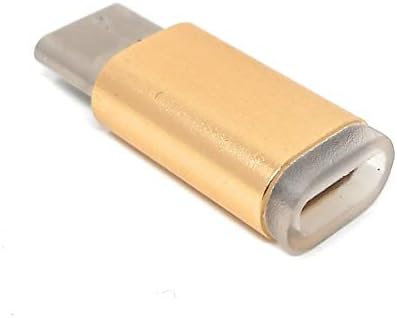 SYSTEM-S USB 3.1 adapter type C male to 2.0 Micro B female cable gold-colored 
