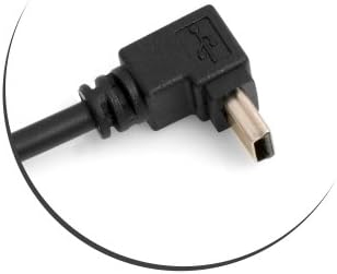SYSTEM-S Mini USB (male) 90° Grad abwärts Winkel Kabel auf Mini USB (female) Adapter Kabel 27 cm