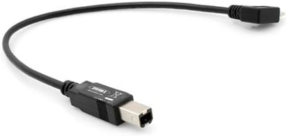 System-S USB Typ-B zu Micro USB Kabel Datenkabel Ladekabel 90° Winkelstecker 25 cm
