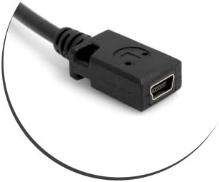 SYSTEM-S Mini USB 90° links gewinkelt Winkelstecker auf Mini USB Buchse Kabel Daten- und Ladekabel 27 cm