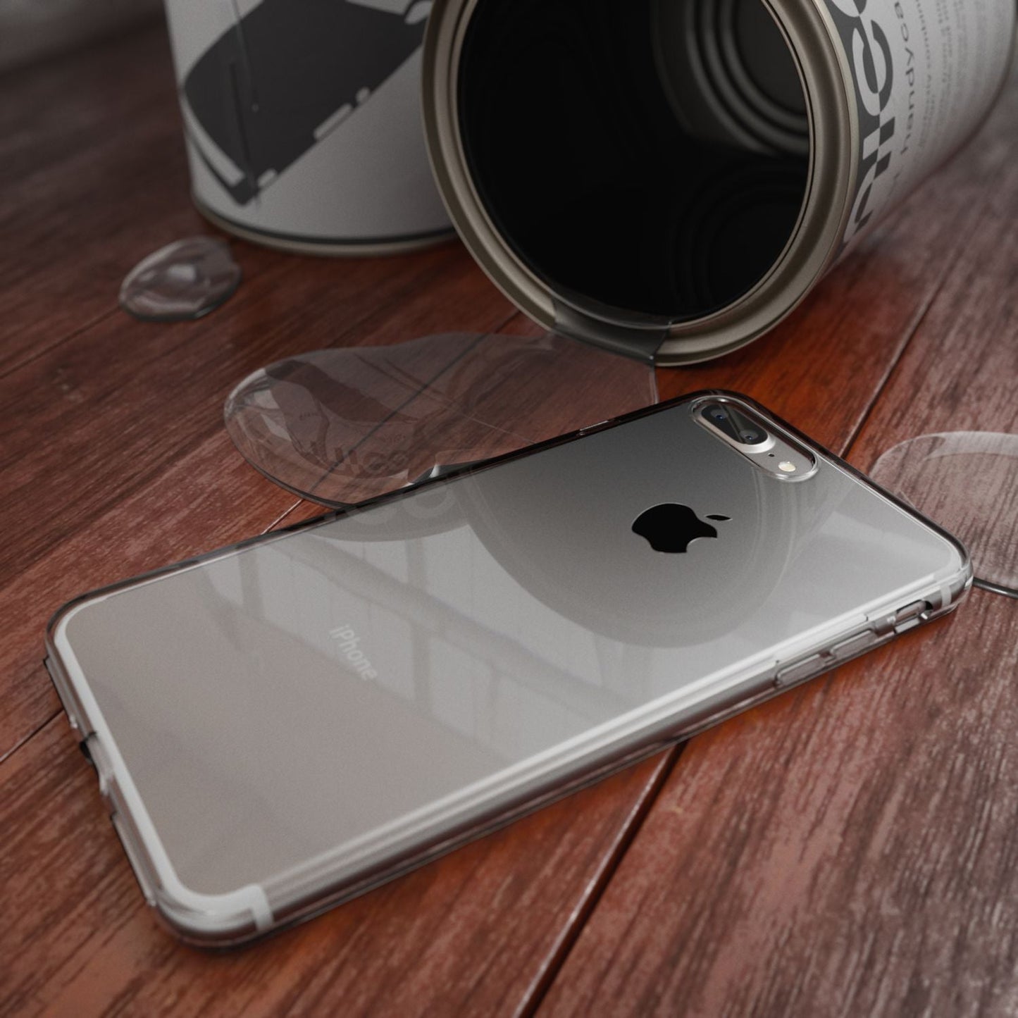 NALIA Handyhülle kompatibel mit iPhone 8 Plus / 7 Plus, Ultra-Slim Silikon Case Cover Crystal Schutz-Hülle Dünn Durchsichtig, Etui Handy-Tasche Back-Cover Schale Transparent Smart-Phone Bumper - Grau