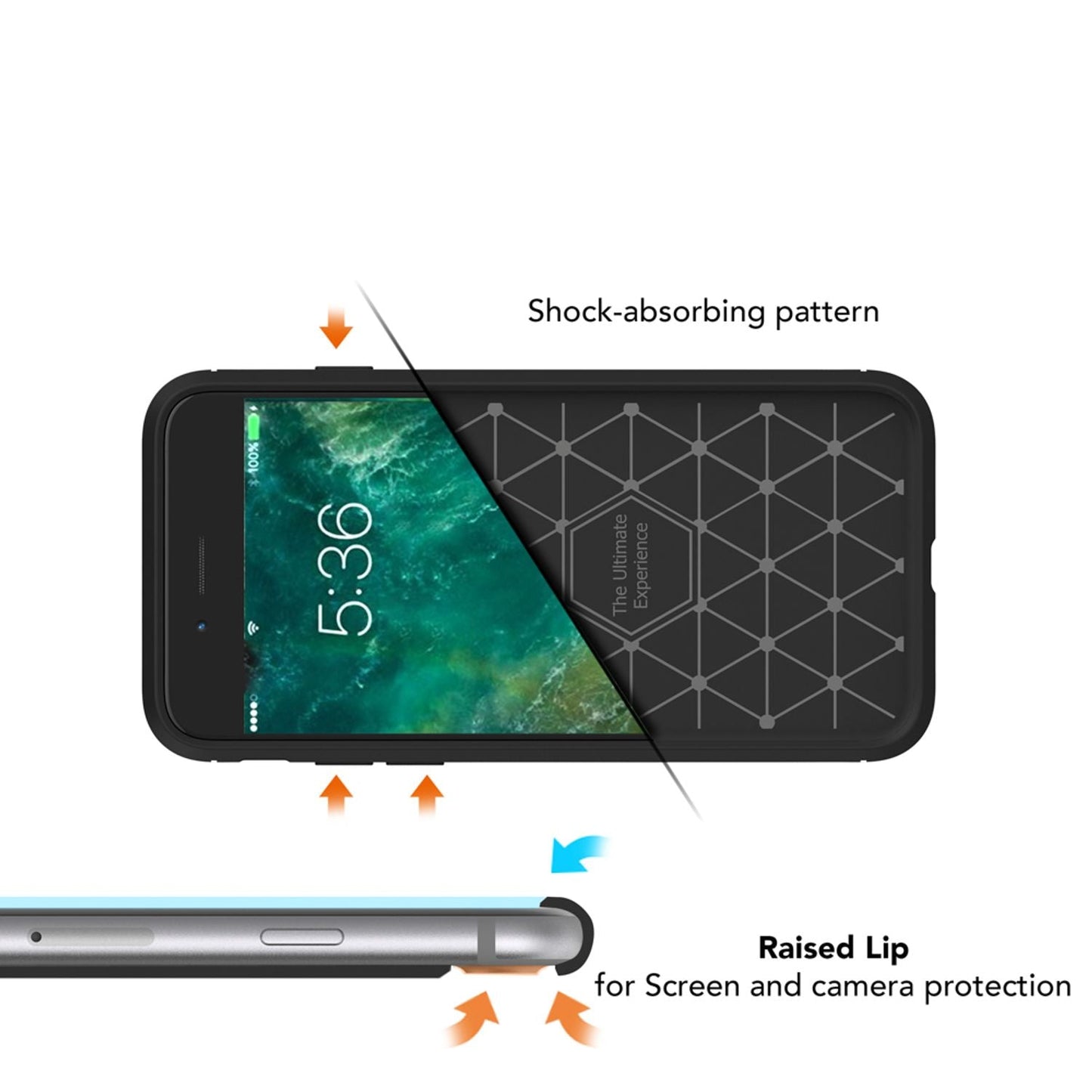 NALIA Handyhülle für Apple iPhone 7 Hülle, Karbon Optik Stylische Handyhülle