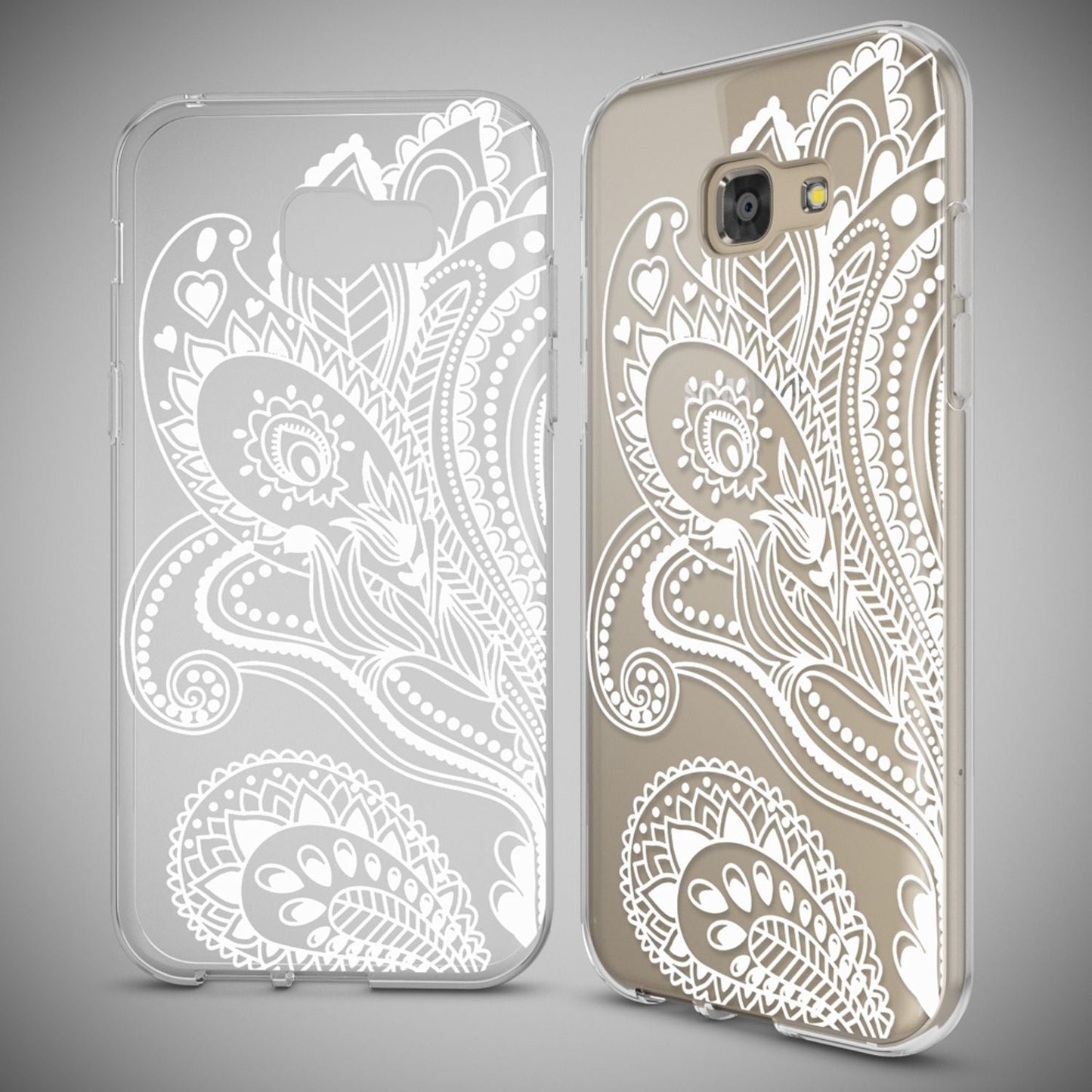 NALIA Handyhülle kompatibel mit Samsung Galaxy A5 2017, Slim Silikon Motiv Case Cover Schutz-Hülle Dünn Durchsichtig Etui Handy-Tasche Backcover Transparent Bumper