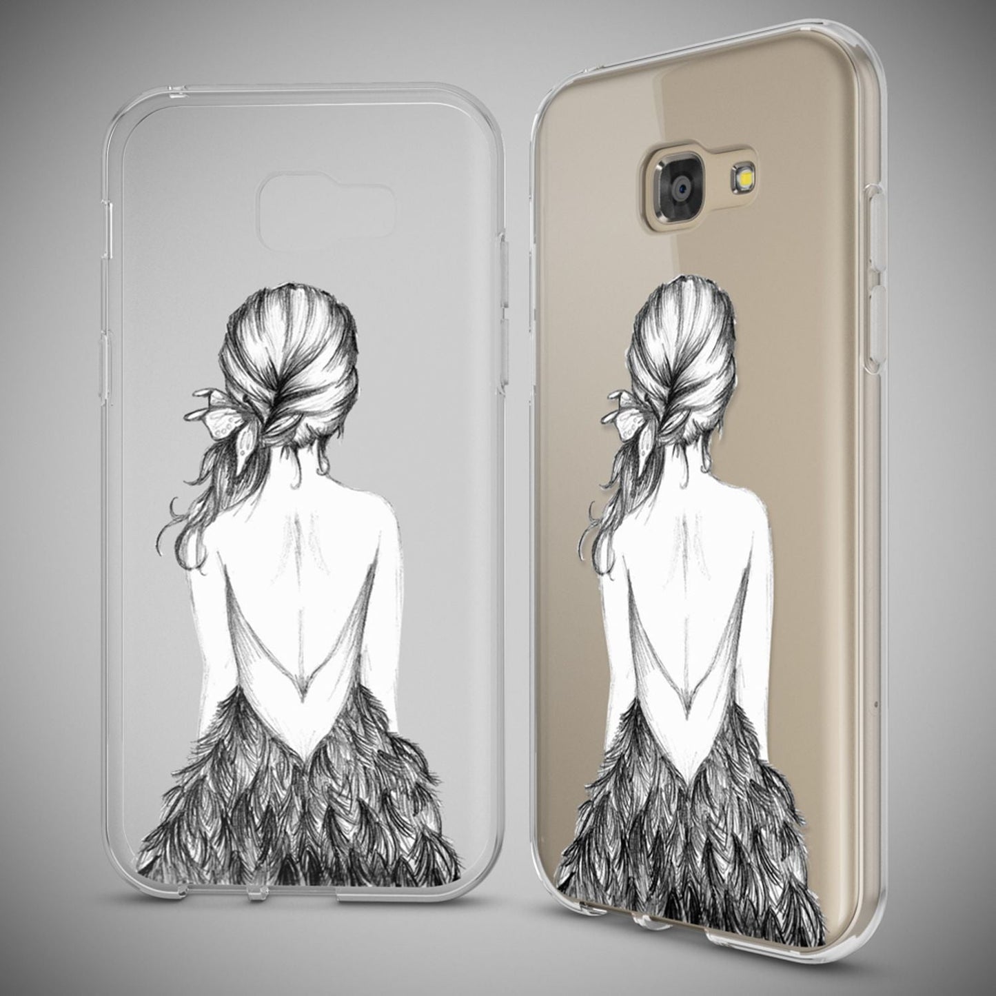 NALIA Handyhülle kompatibel mit Samsung Galaxy A5 2017, Slim Silikon Motiv Case Cover Schutz-Hülle Dünn Durchsichtig Etui Handy-Tasche Backcover Transparent Bumper