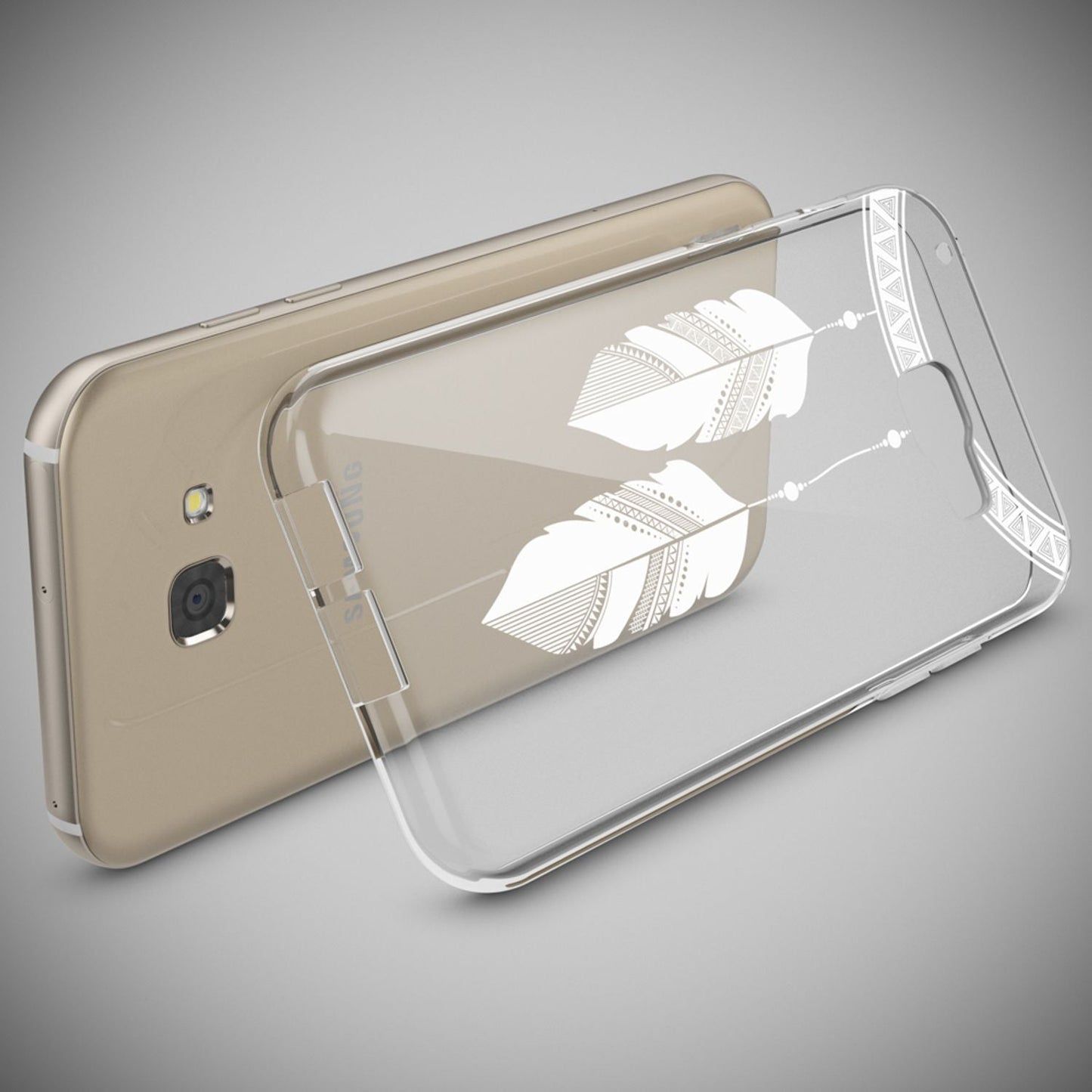 NALIA Handyhülle kompatibel mit Samsung Galaxy A5 2017, Slim Silikon Motiv Case Cover Schutz-Hülle Dünn Durchsichtig Etui Handy-Tasche Backcover Transparent Bumper