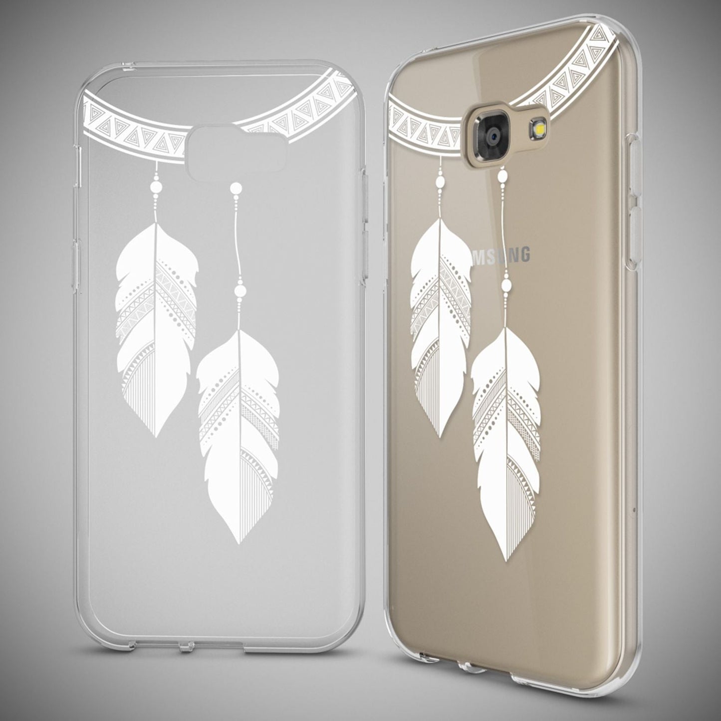 NALIA Handyhülle kompatibel mit Samsung Galaxy A5 2017, Slim Silikon Motiv Case Cover Schutz-Hülle Dünn Durchsichtig Etui Handy-Tasche Backcover Transparent Bumper