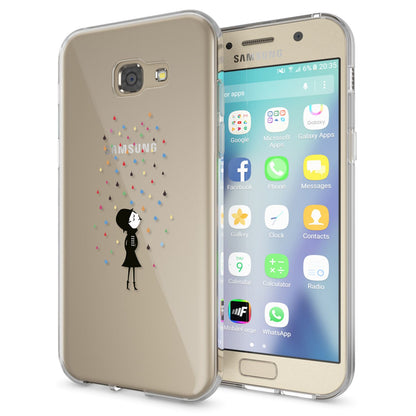 NALIA Handyhülle kompatibel mit Samsung Galaxy A5 2017, Slim Silikon Motiv Case Cover Schutz-Hülle Dünn Durchsichtig Etui Handy-Tasche Backcover Transparent Bumper