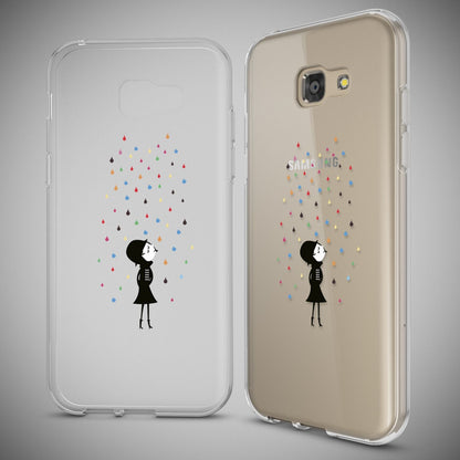 NALIA Handyhülle kompatibel mit Samsung Galaxy A5 2017, Slim Silikon Motiv Case Cover Schutz-Hülle Dünn Durchsichtig Etui Handy-Tasche Backcover Transparent Bumper