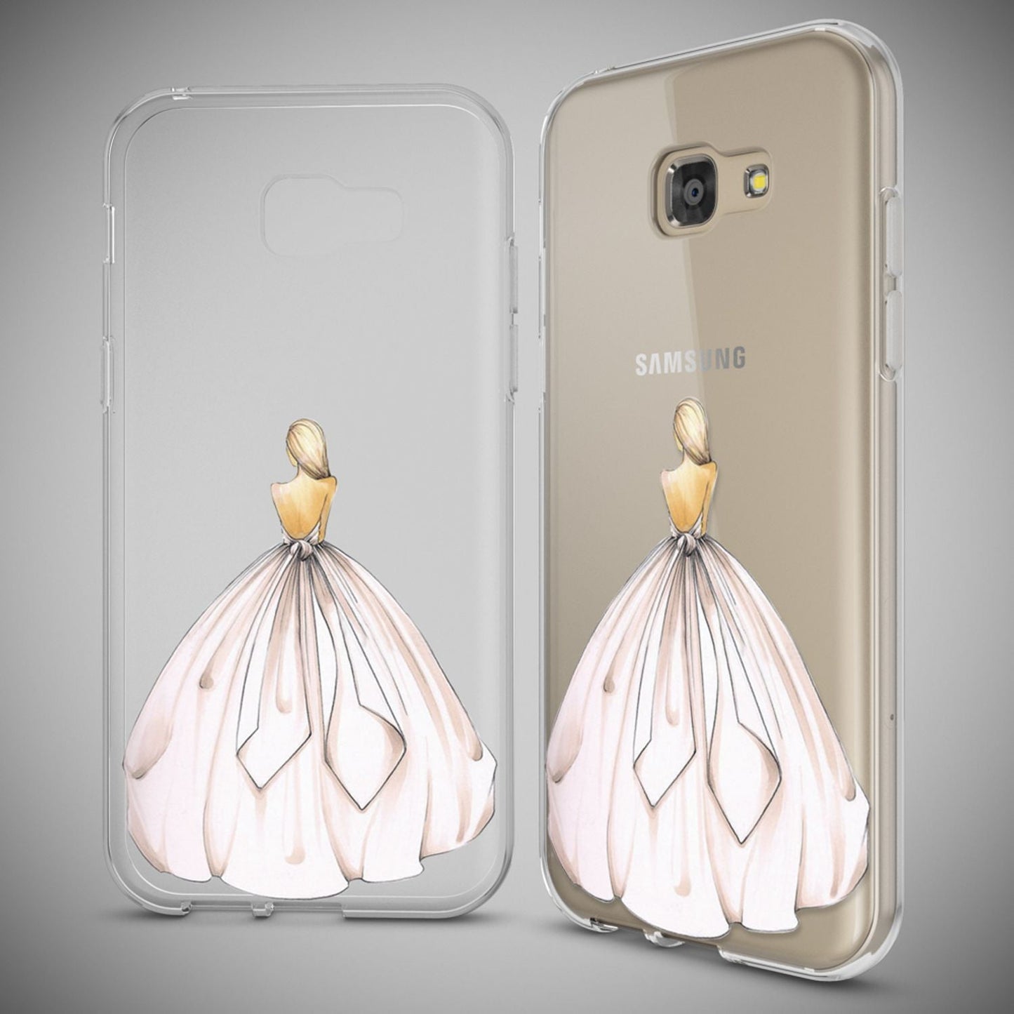 NALIA Handyhülle kompatibel mit Samsung Galaxy A5 2017, Slim Silikon Motiv Case Cover Schutz-Hülle Dünn Durchsichtig Etui Handy-Tasche Backcover Transparent Bumper