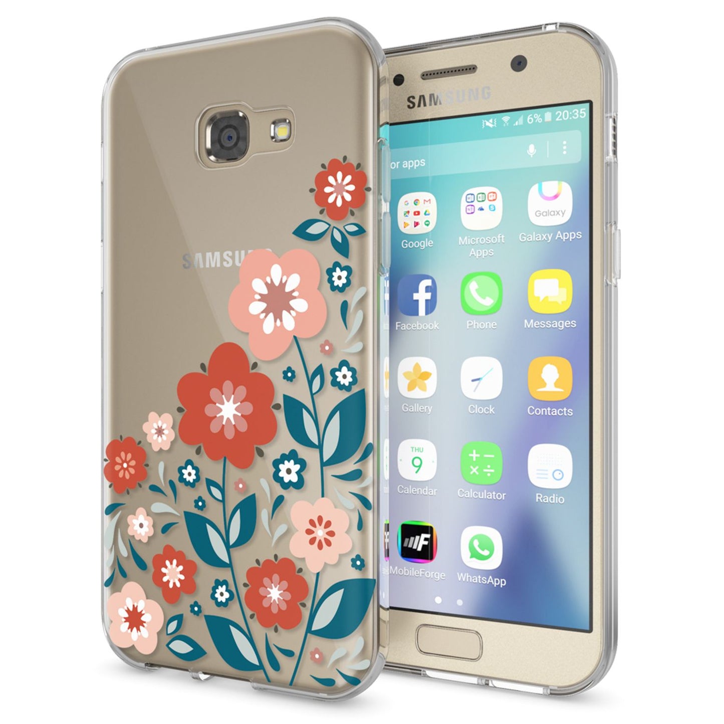 NALIA Handyhülle kompatibel mit Samsung Galaxy A5 2017, Slim Silikon Motiv Case Cover Schutz-Hülle Dünn Durchsichtig Etui Handy-Tasche Backcover Transparent Bumper