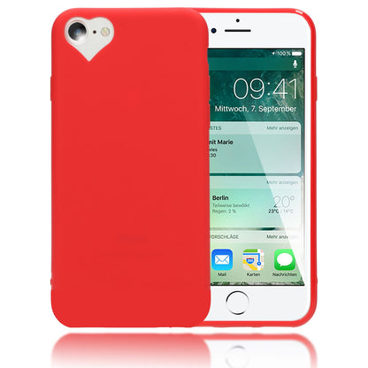 NALIA Handy Hülle für iPhone SE 2022 / SE 2020 / 8 / 7, Herz Case Cover Schutz