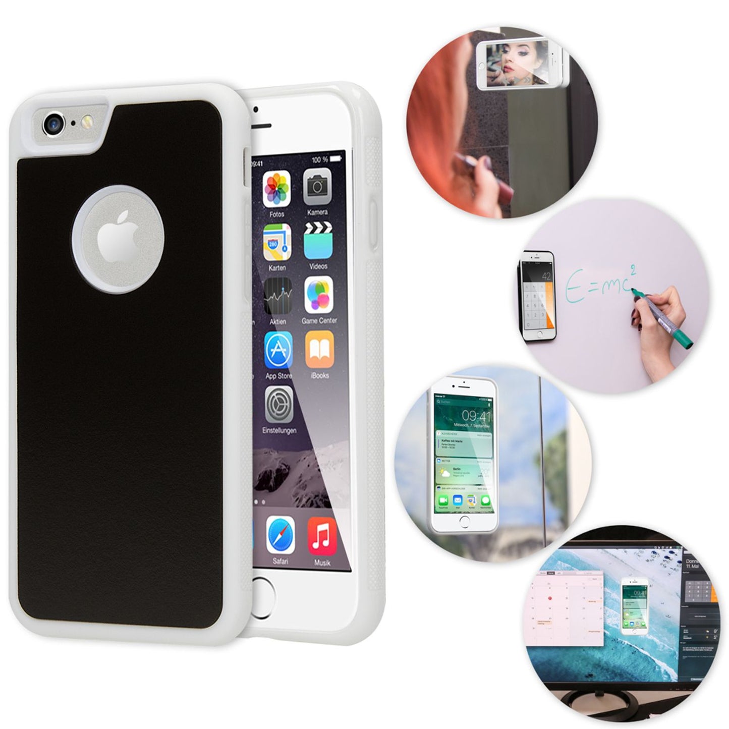 Apple iPhone 6 6S Anti Gravity Case Hülle von NALIA, Selbstklebendes Handy Cover