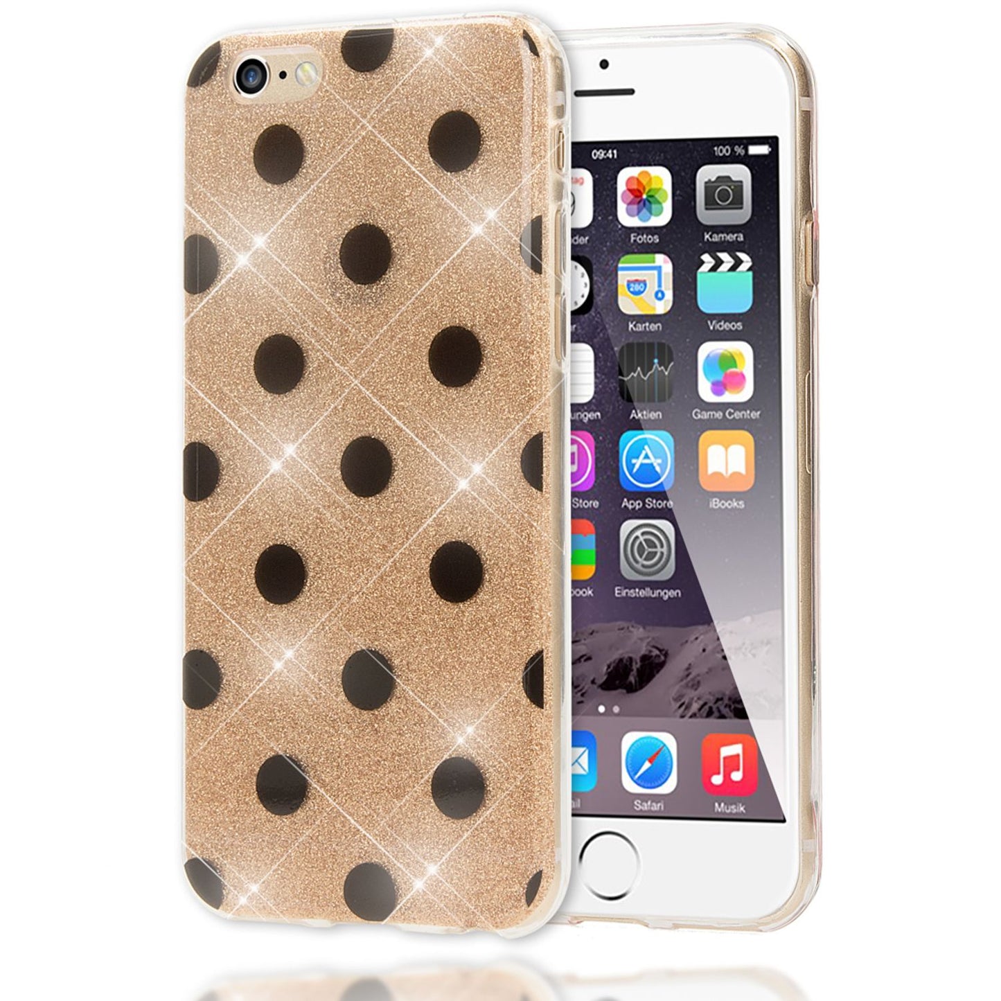 Apple iPhone 6 6S Punkte Handy Hülle von NALIA, Silikon Cover Case Schutz Glitter