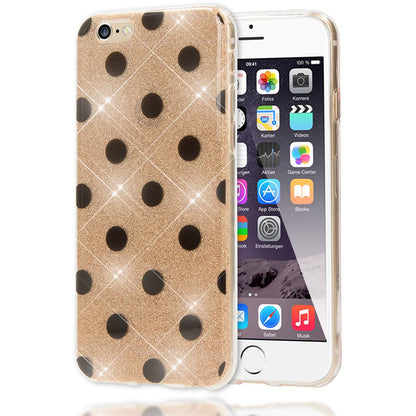 Apple iPhone 6 6S Punkte Handy Hülle von NALIA, Silikon Cover Case Schutz Glitter