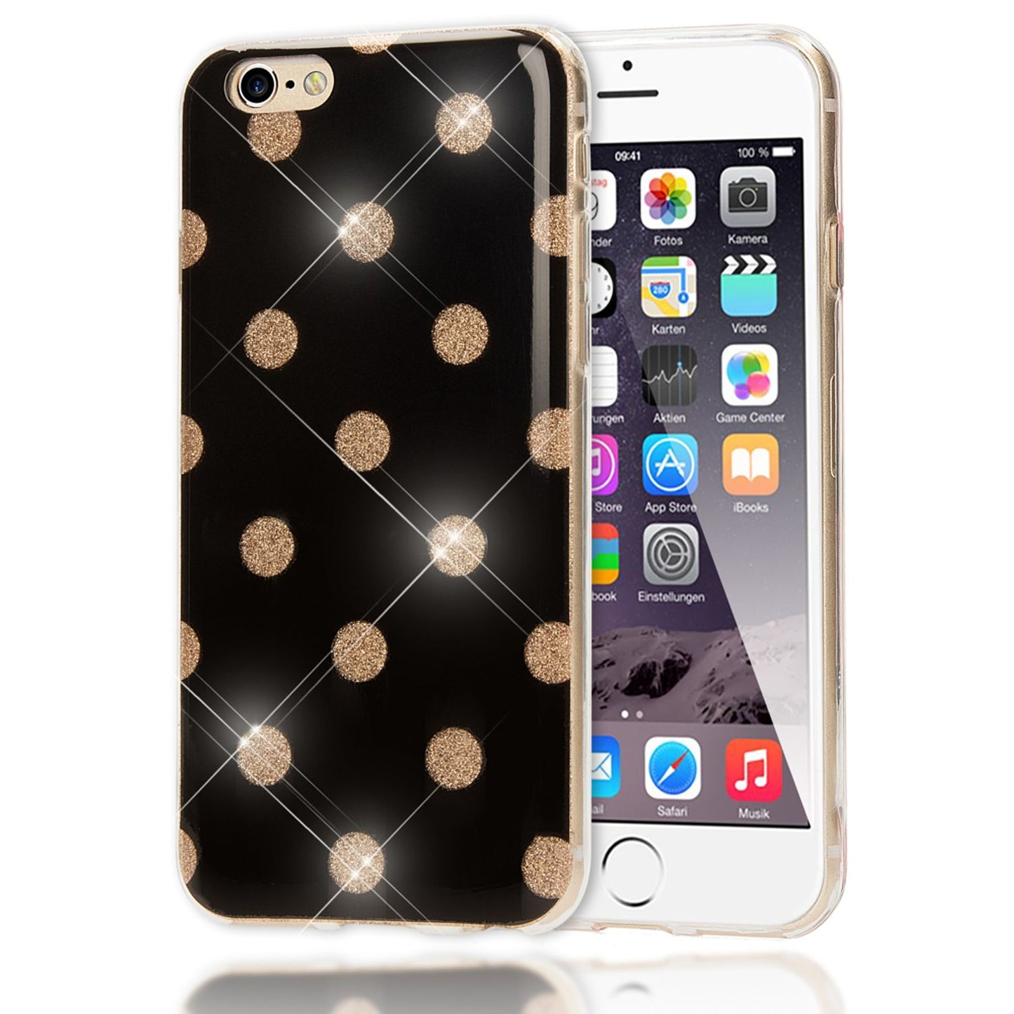 Apple iPhone 6 6S Punkte Handy Hülle von NALIA, Silikon Cover Case Schutz Glitter