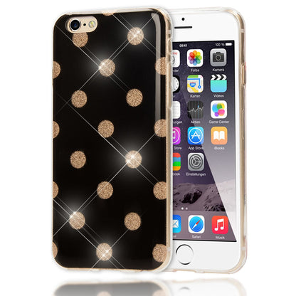 Apple iPhone 6 6S Punkte Handy Hülle von NALIA, Silikon Cover Case Schutz Glitter