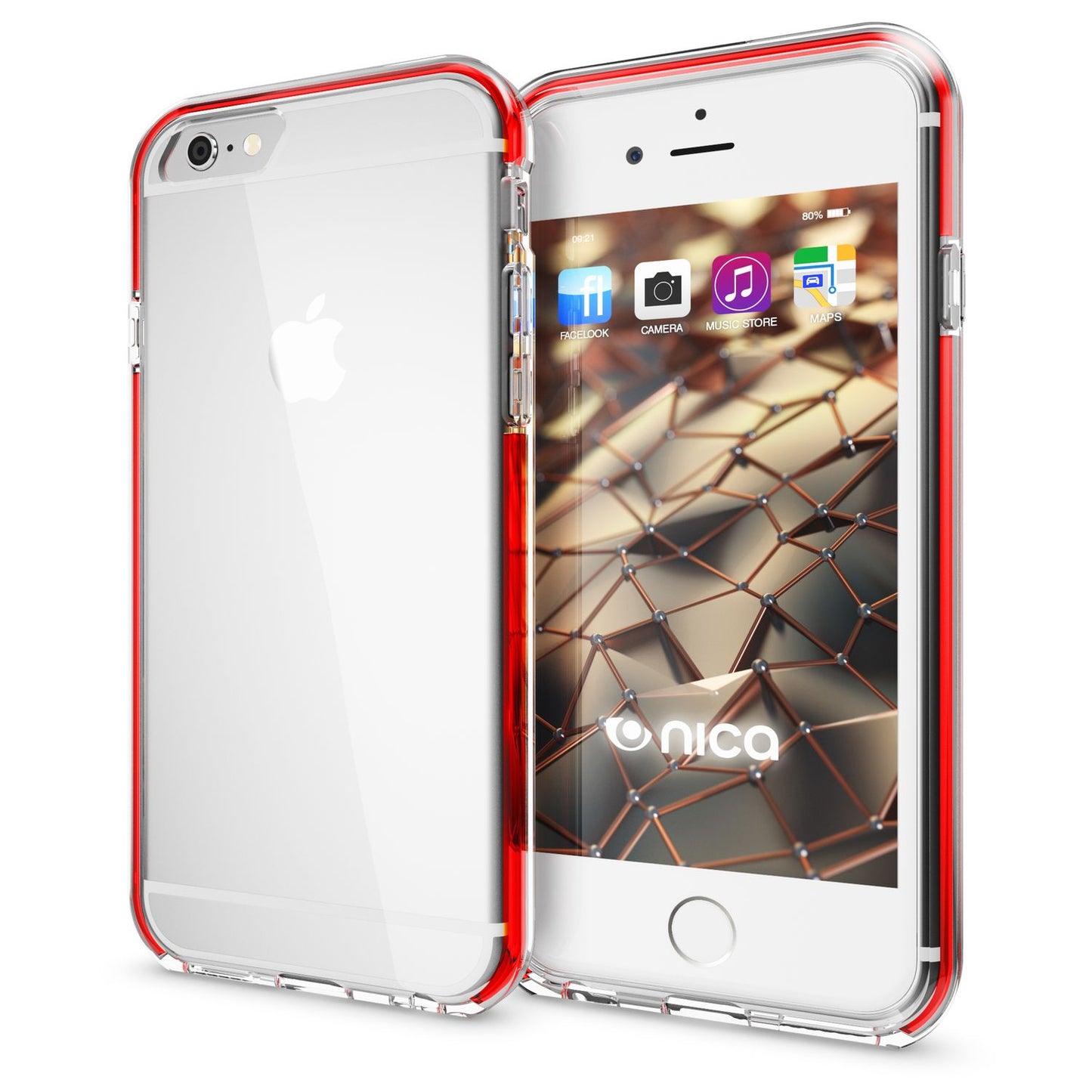 iPhone 6 6S Hülle Handyhülle von NALIA, Durchsichtiges Silikon Case mit Bumper