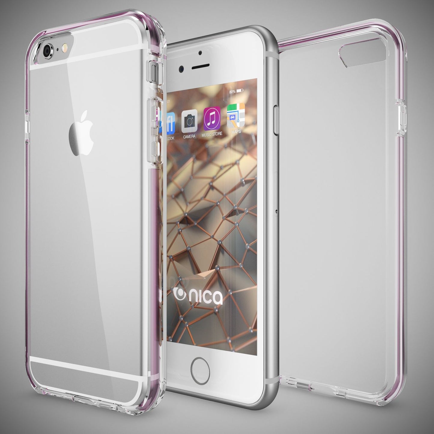 iPhone 6 6S Hülle Handyhülle von NALIA, Durchsichtiges Silikon Case mit Bumper