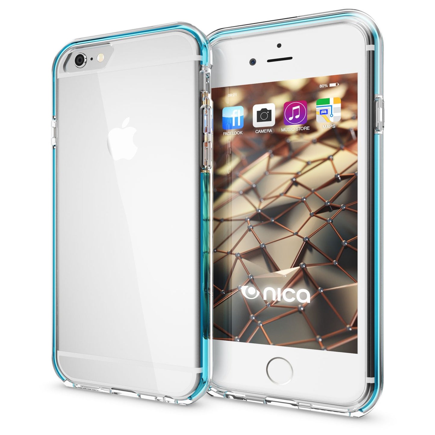 iPhone 6 6S Hülle Handyhülle von NALIA, Durchsichtiges Silikon Case mit Bumper