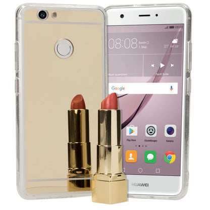 NALIA Spiegel Hülle kompatibel mit Huawei Nova, Ultra-Slim Mirror Case Cover Silikon Schutzhülle, Dünne Handyhülle Backcover verspiegelt, Handy-Tasche Bumper Skin Smart-Phone Etui