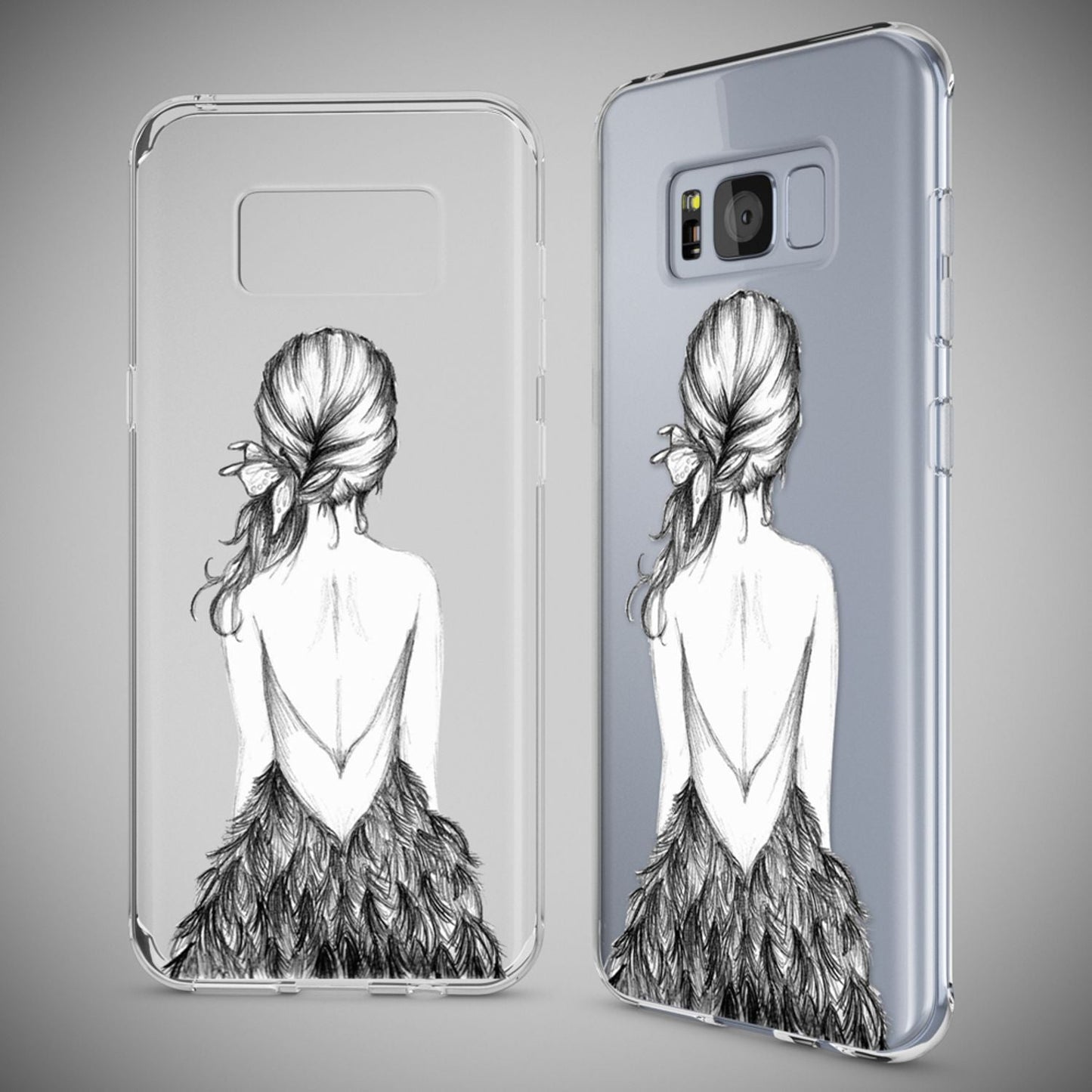 NALIA Handyhülle kompatibel mit Samsung Galaxy S8, Motiv Design Slim Silikon Case Cover, Crystal Schutzhülle Handy-Tasche Dünn, Muster Backcover Bumper Smart-Phone Hülle