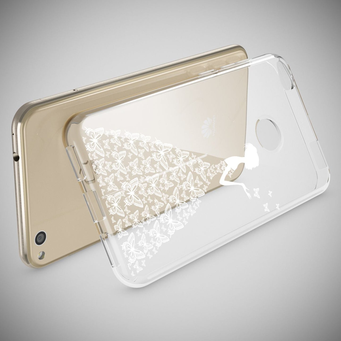 NALIA Handyhülle kompatibel mit Huawei P8 Lite 2017, Motiv Design Slim Silikon Case Cover, Crystal Schutzhülle Handy-Tasche Dünn, Muster Etui Backcover Smart-Phone Hülle