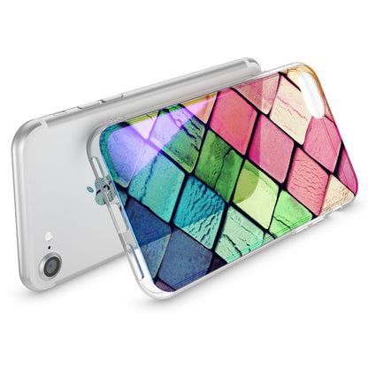 NALIA Handyhülle kompatibel mit iPhone SE 2020 / 8 / 7 Hülle, Motiv Case Silikon Cover Glänzend Durchsichtig Dünn, Glitzer Schutzhülle Handy-Tasche Backcover Bumper TPU Etui