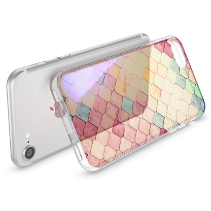 NALIA Handyhülle kompatibel mit iPhone SE 2020 / 8 / 7 Hülle, Motiv Case Silikon Cover Glänzend Durchsichtig Dünn, Glitzer Schutzhülle Handy-Tasche Backcover Bumper TPU Etui