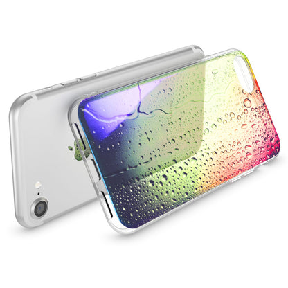 NALIA Handyhülle kompatibel mit iPhone SE 2020 / 8 / 7 Hülle, Motiv Case Silikon Cover Glänzend Durchsichtig Dünn, Glitzer Schutzhülle Handy-Tasche Backcover Bumper TPU Etui