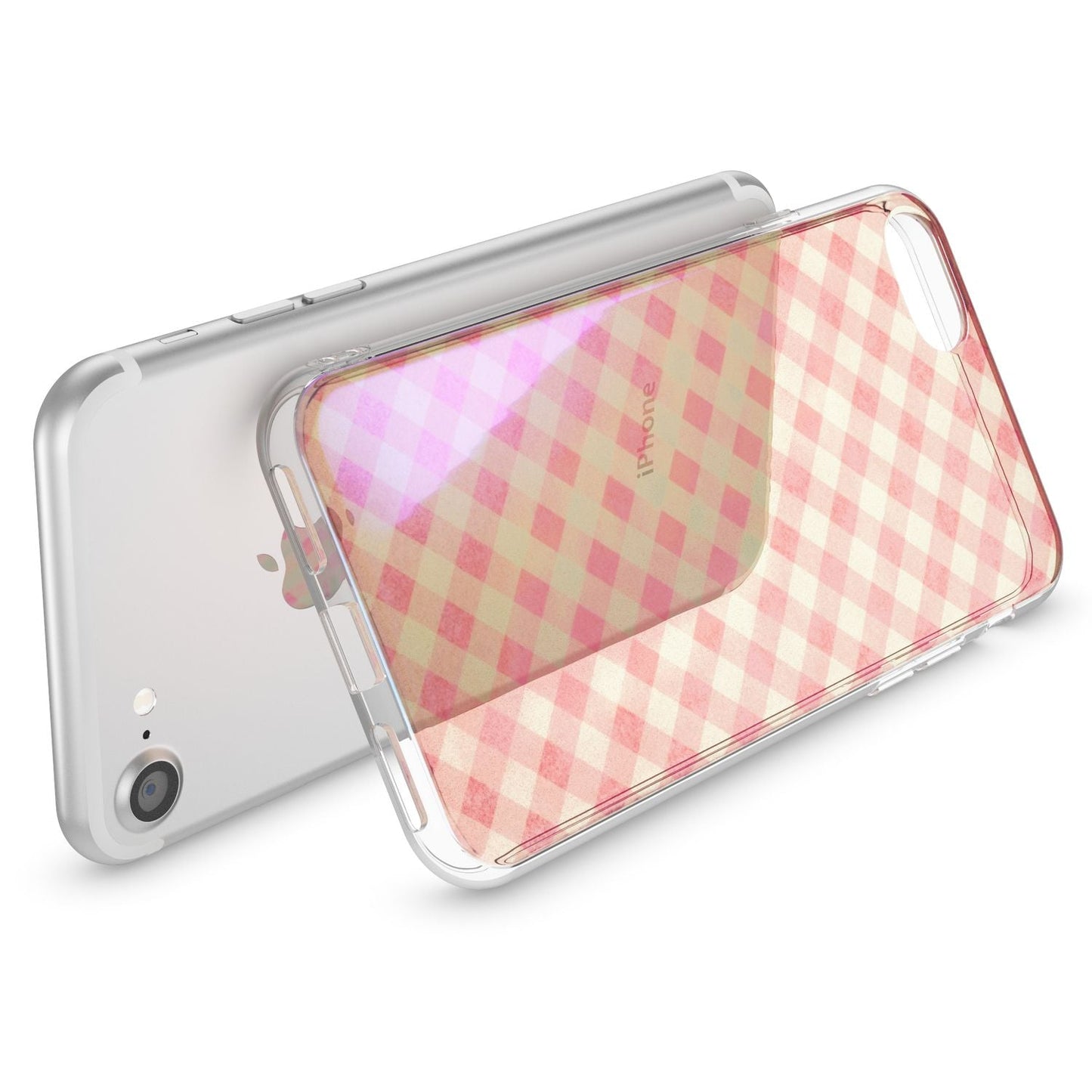 NALIA Handyhülle kompatibel mit iPhone SE 2020 / 8 / 7 Hülle, Motiv Case Silikon Cover Glänzend Durchsichtig Dünn, Glitzer Schutzhülle Handy-Tasche Backcover Bumper TPU Etui
