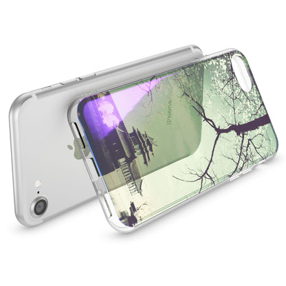 NALIA Handyhülle kompatibel mit iPhone SE 2020 / 8 / 7 Hülle, Motiv Case Silikon Cover Glänzend Durchsichtig Dünn, Glitzer Schutzhülle Handy-Tasche Backcover Bumper TPU Etui