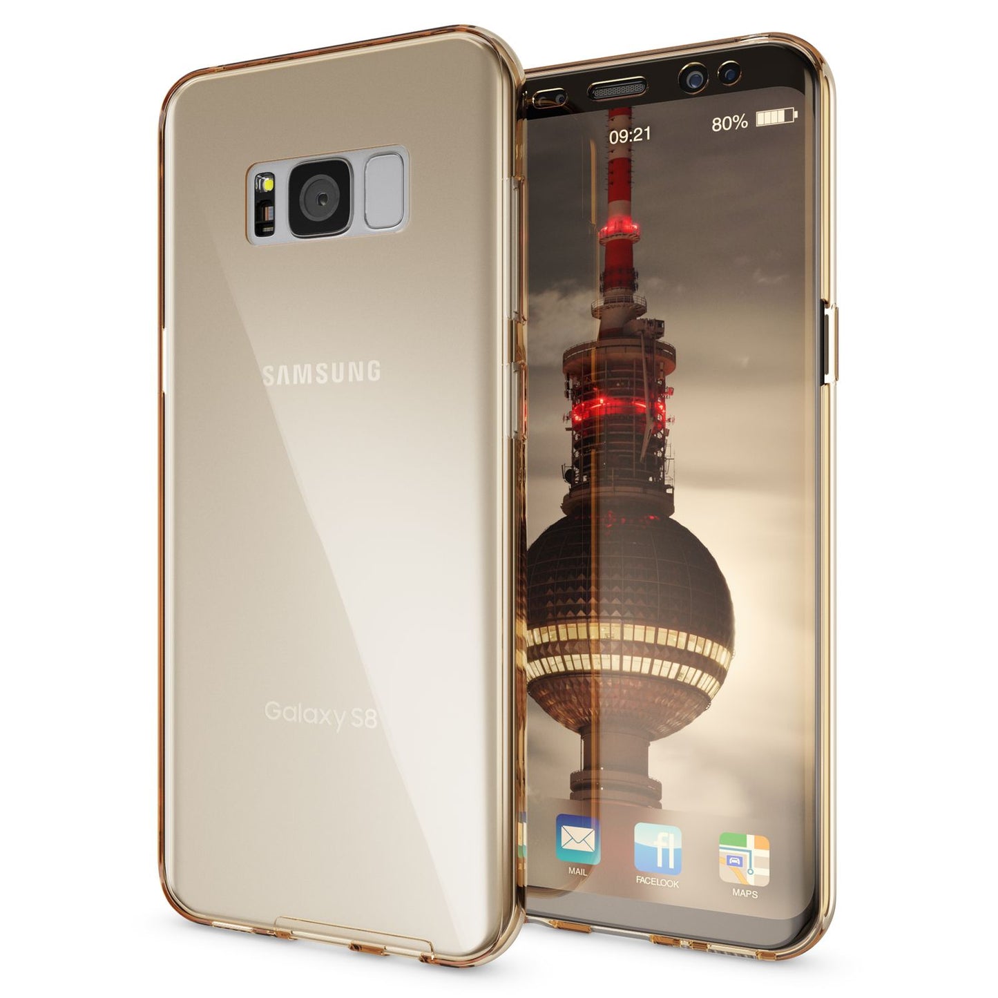 NALIA 360 Grad Hülle für Samsung Galaxy S8, Full Cover Handy Schutzhülle Case