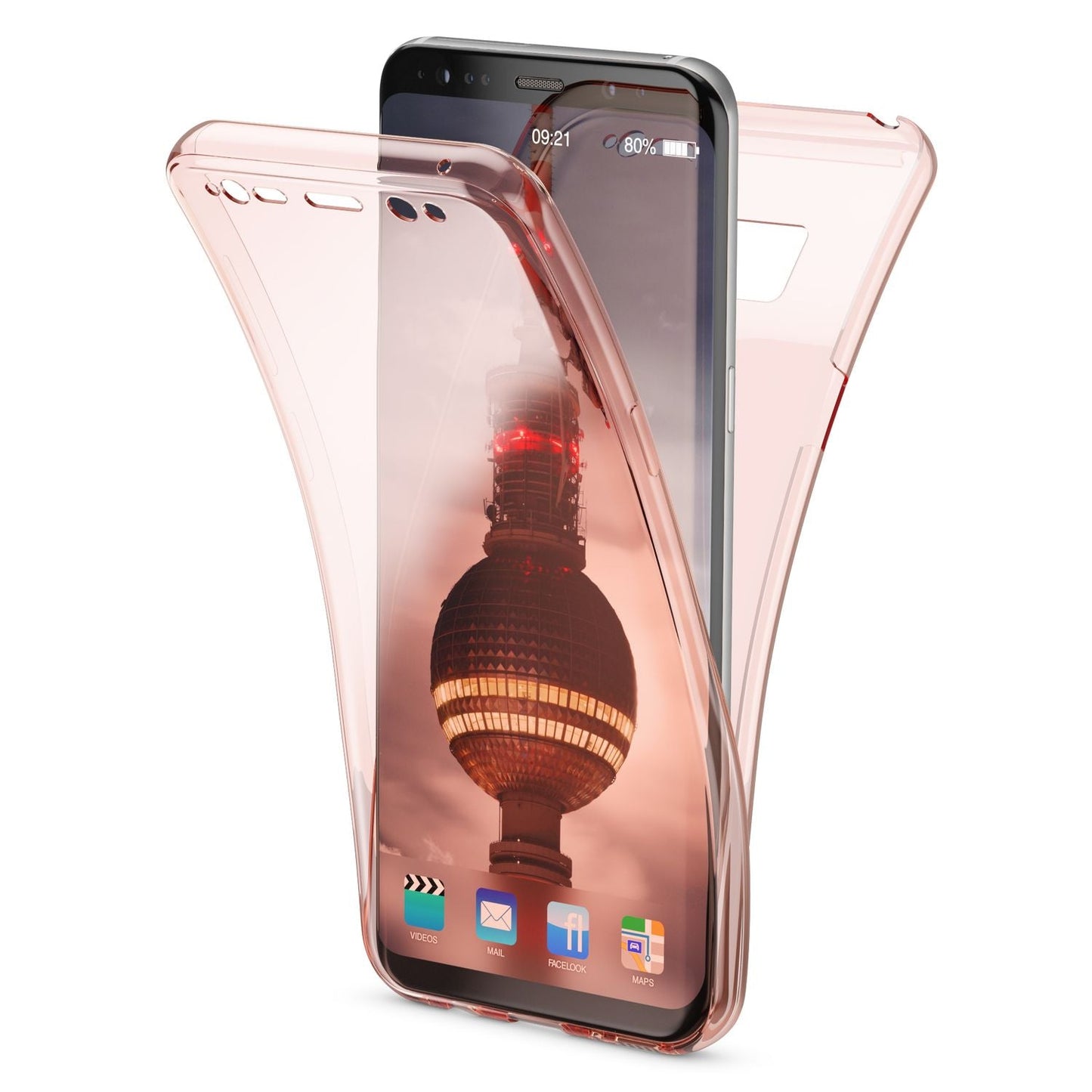 NALIA 360 Grad Hülle für Samsung Galaxy S8, Full Cover Handy Schutzhülle Case
