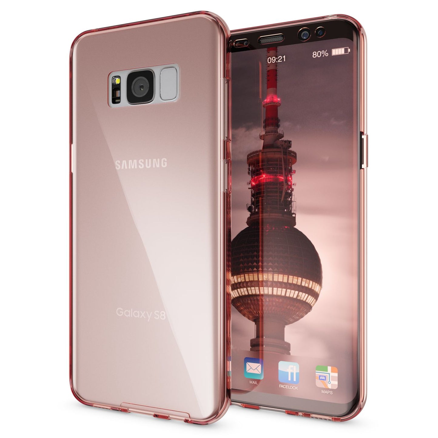 NALIA 360 Grad Hülle für Samsung Galaxy S8, Full Cover Handy Schutzhülle Case