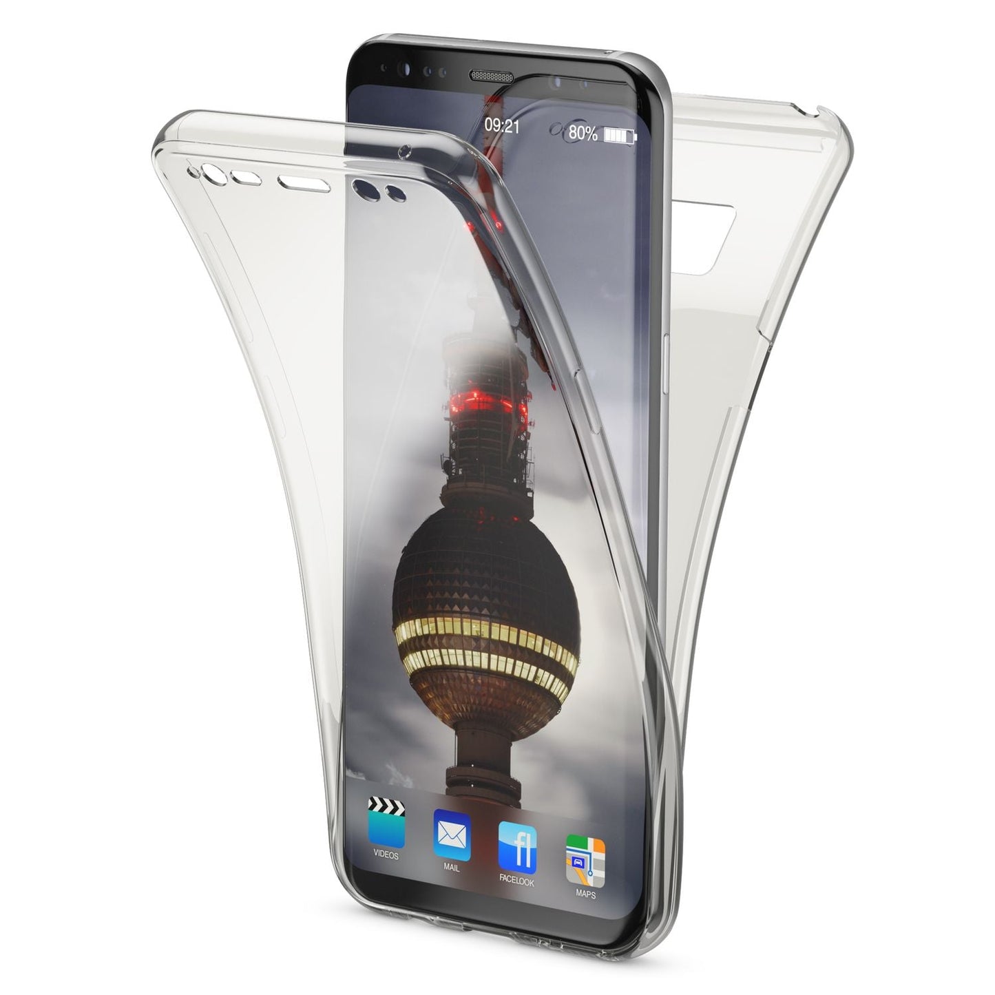 NALIA 360 Grad Hülle für Samsung Galaxy S8, Full Cover Handy Schutzhülle Case