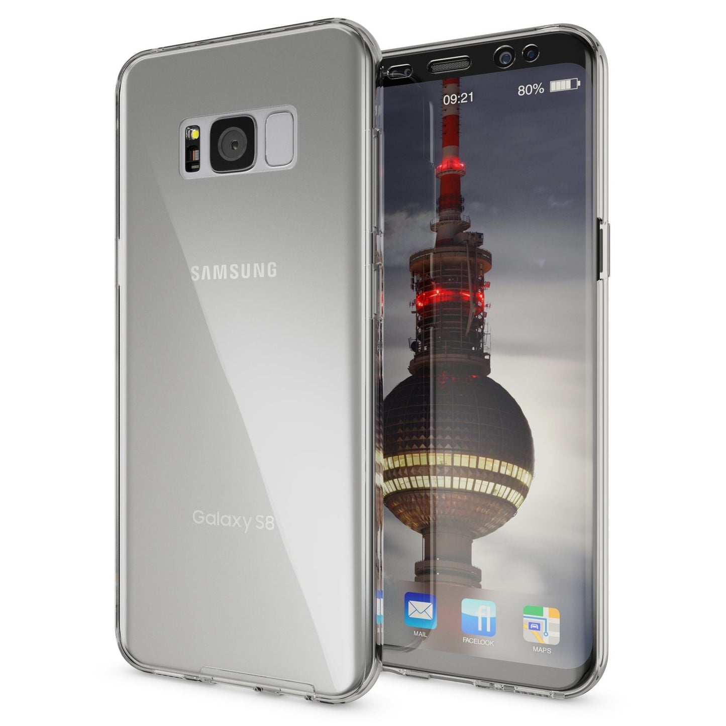 NALIA 360 Grad Hülle für Samsung Galaxy S8, Full Cover Handy Schutzhülle Case