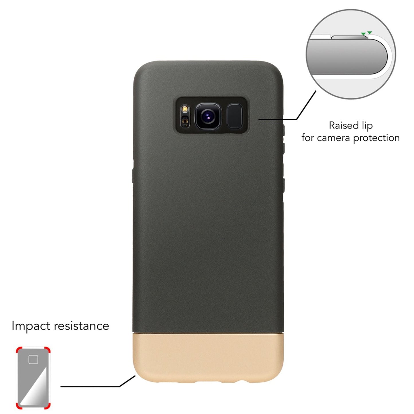 NALIA Handyhülle kompatibel mit Samsung Galaxy S8 Plus, Stoßfeste Schutzhülle Back-Cover Handy-Tasche Matt, Dünnes Slider Hardcase Zwei-teilig, Slim Etui Smart-Phone Hülle Bumper