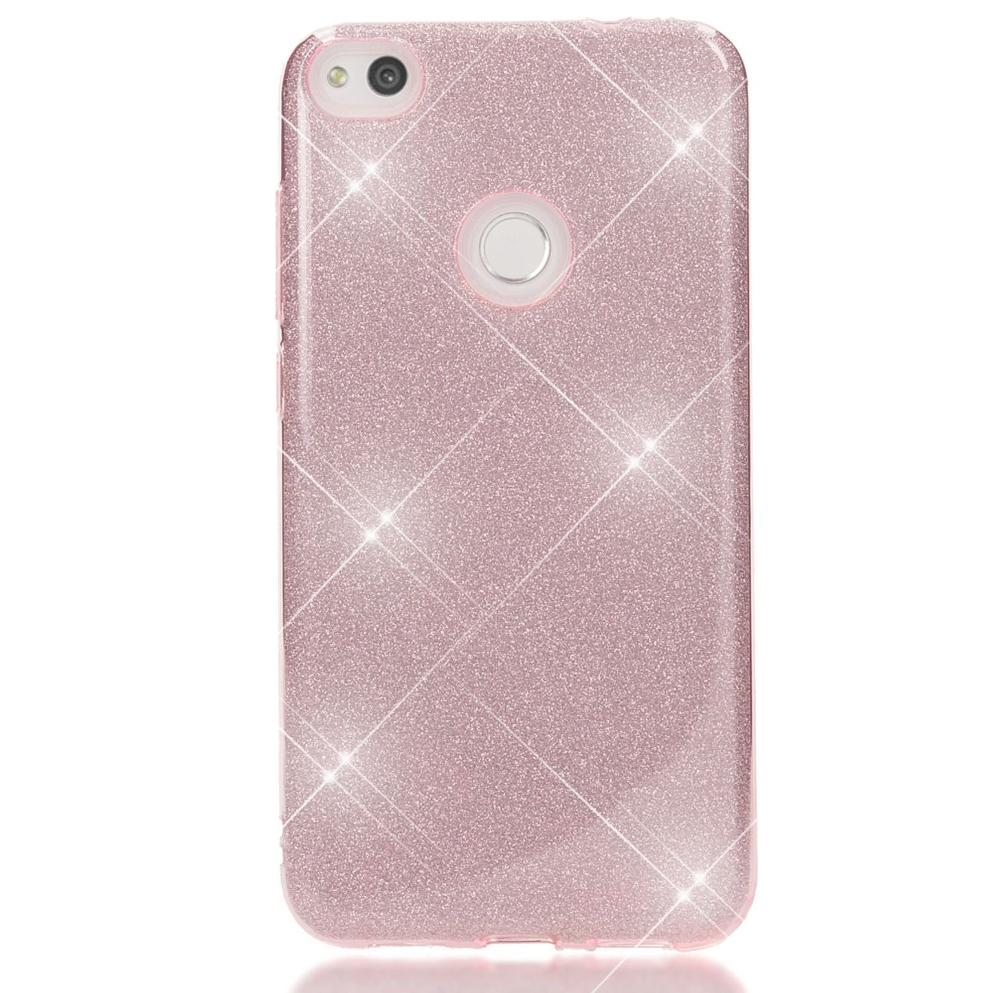 Huawei P8 Lite (2017) Glitzer Handy Hülle von NALIA, Silikon Case Cover Schutz