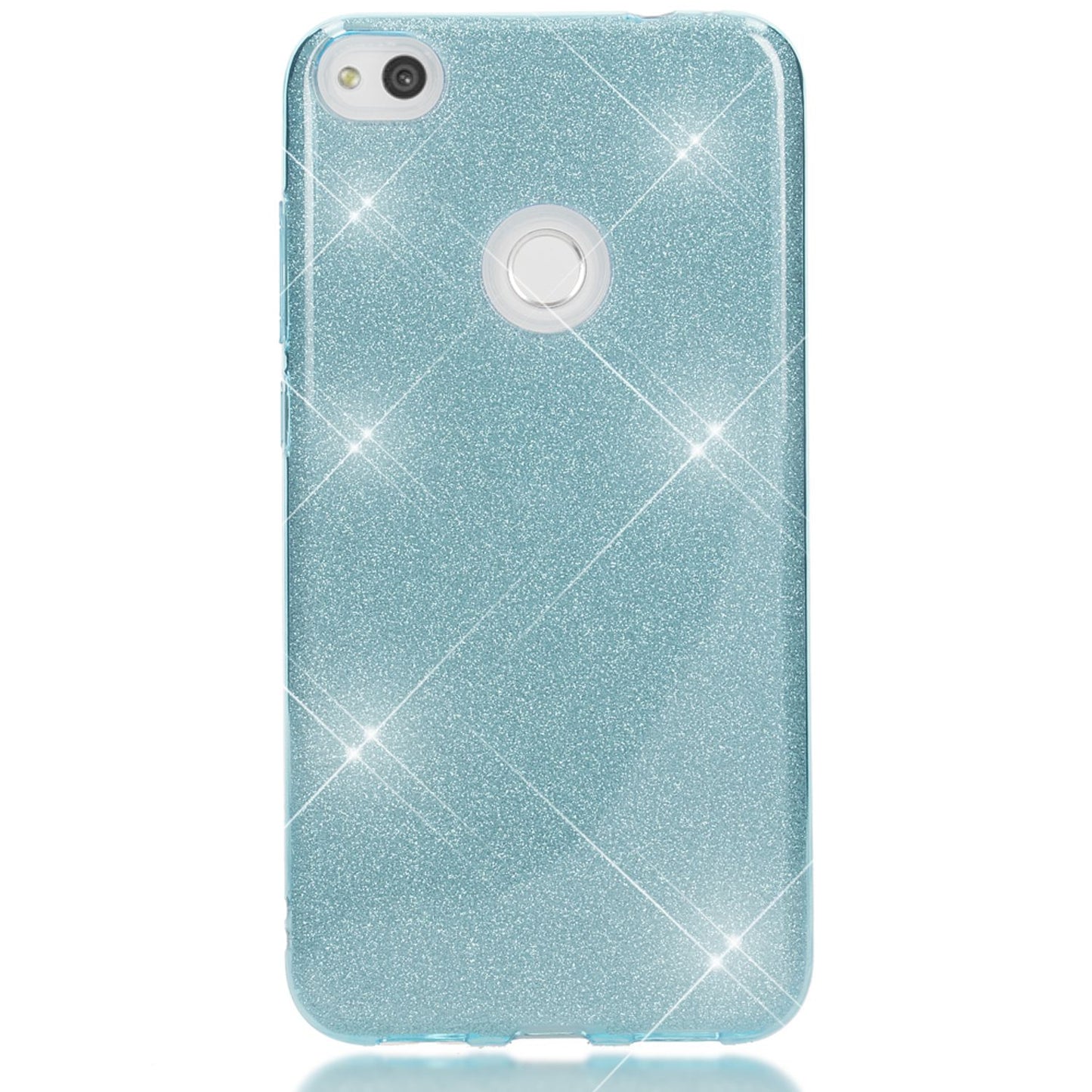 Huawei P8 Lite (2017) Glitzer Handy Hülle von NALIA, Silikon Case Cover Schutz