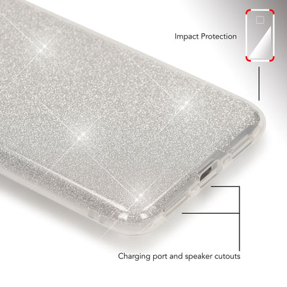 Huawei P8 Lite (2017) Glitzer Handy Hülle von NALIA, Silikon Case Cover Schutz