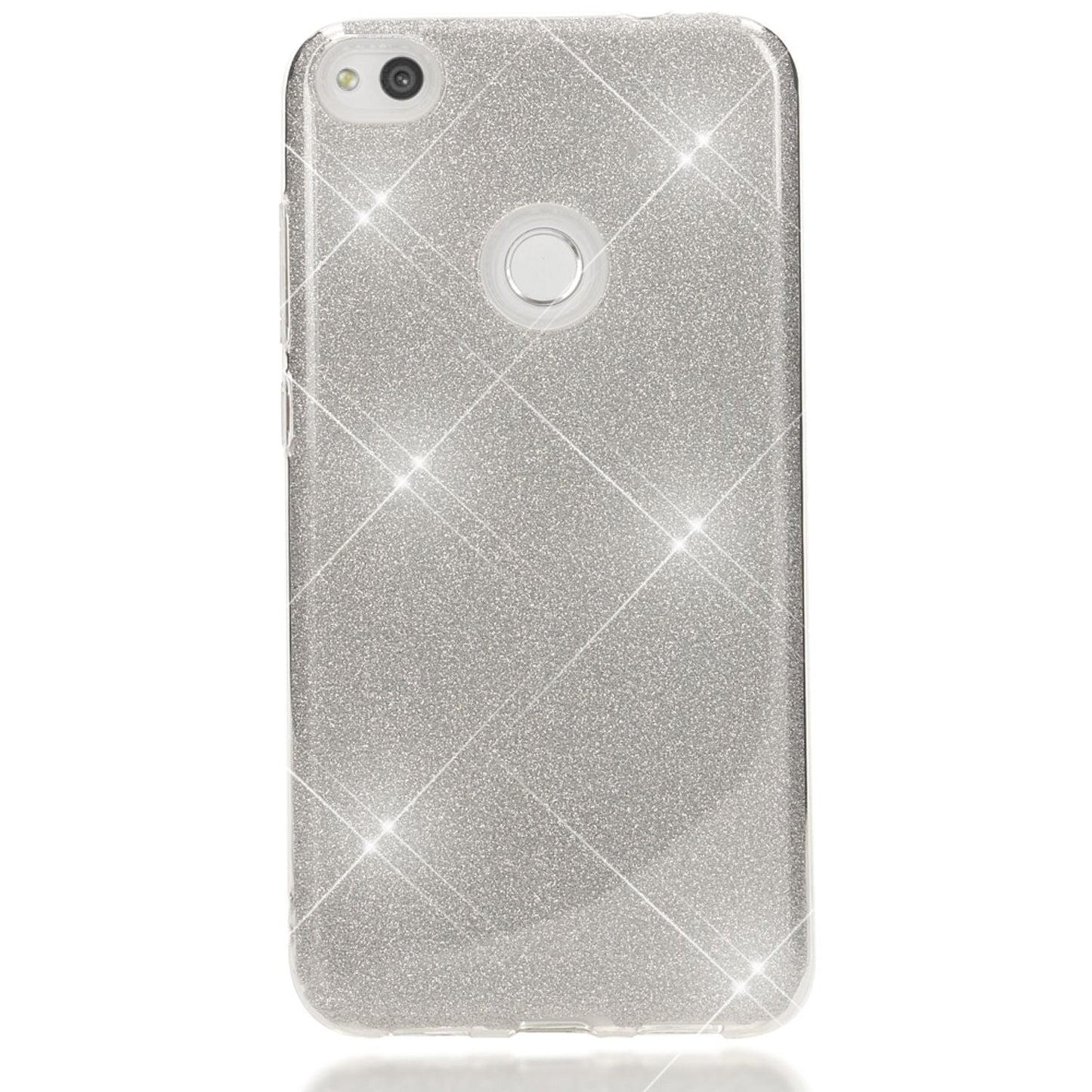 Huawei P8 Lite (2017) Glitzer Handy Hülle von NALIA, Silikon Case Cover Schutz